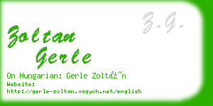 zoltan gerle business card